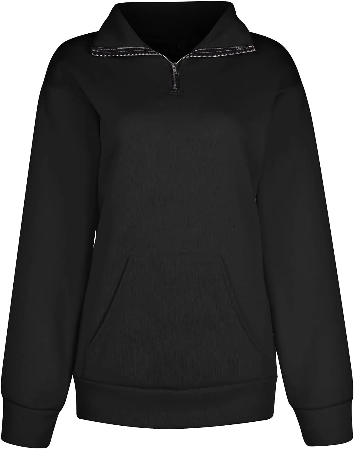 Womens Sweatshirts Quarter Zipper Cropped Hoodies Half Zip Pullover Warm Round Neck 2024 Y2K Fall Outfits