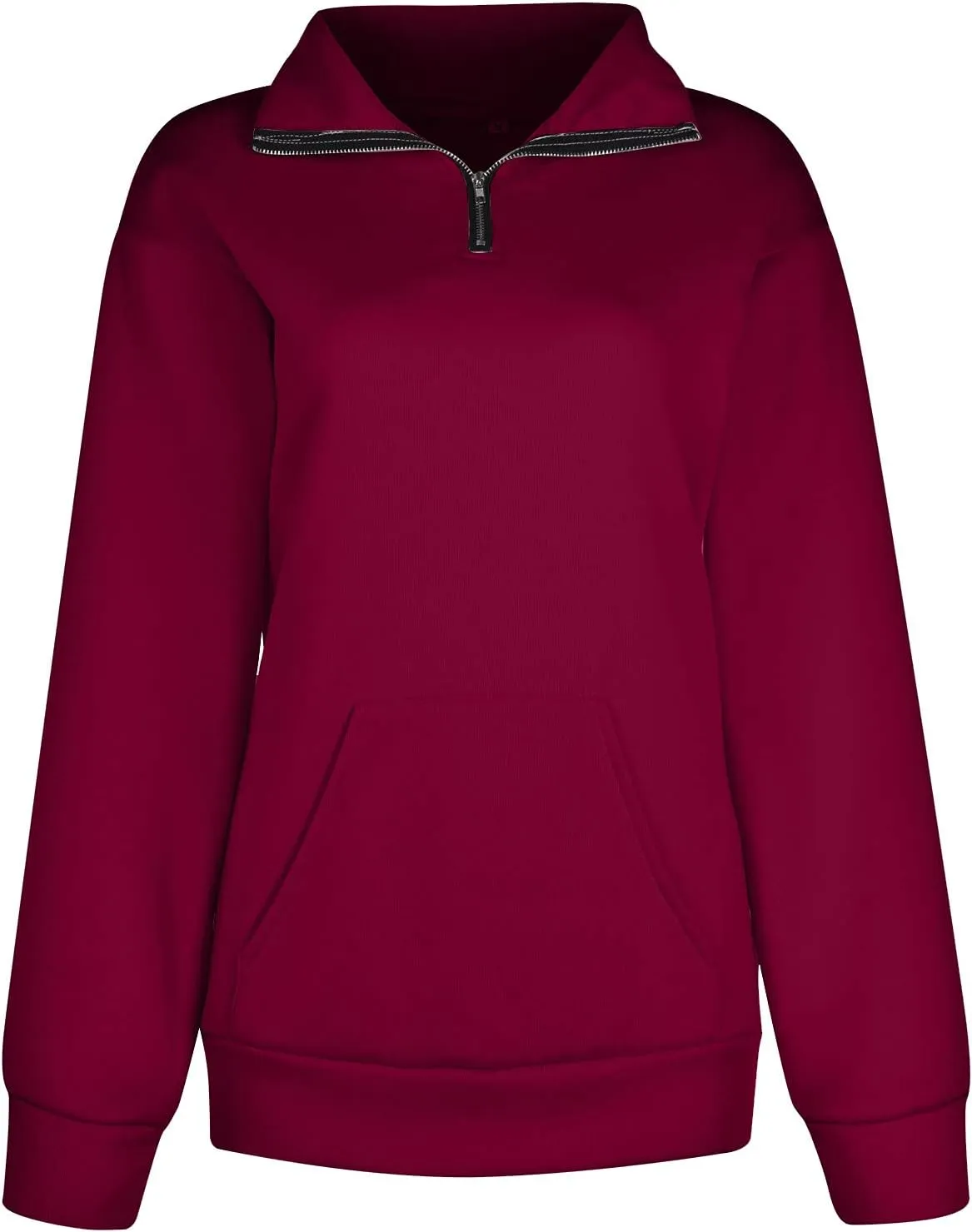 Womens Sweatshirts Quarter Zipper Cropped Hoodies Half Zip Pullover Warm Round Neck 2024 Y2K Fall Outfits