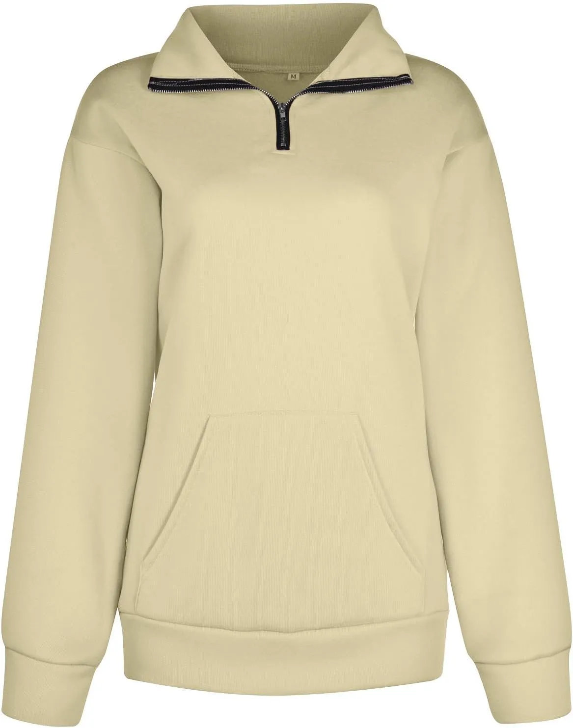 Womens Sweatshirts Quarter Zipper Cropped Hoodies Half Zip Pullover Warm Round Neck 2024 Y2K Fall Outfits
