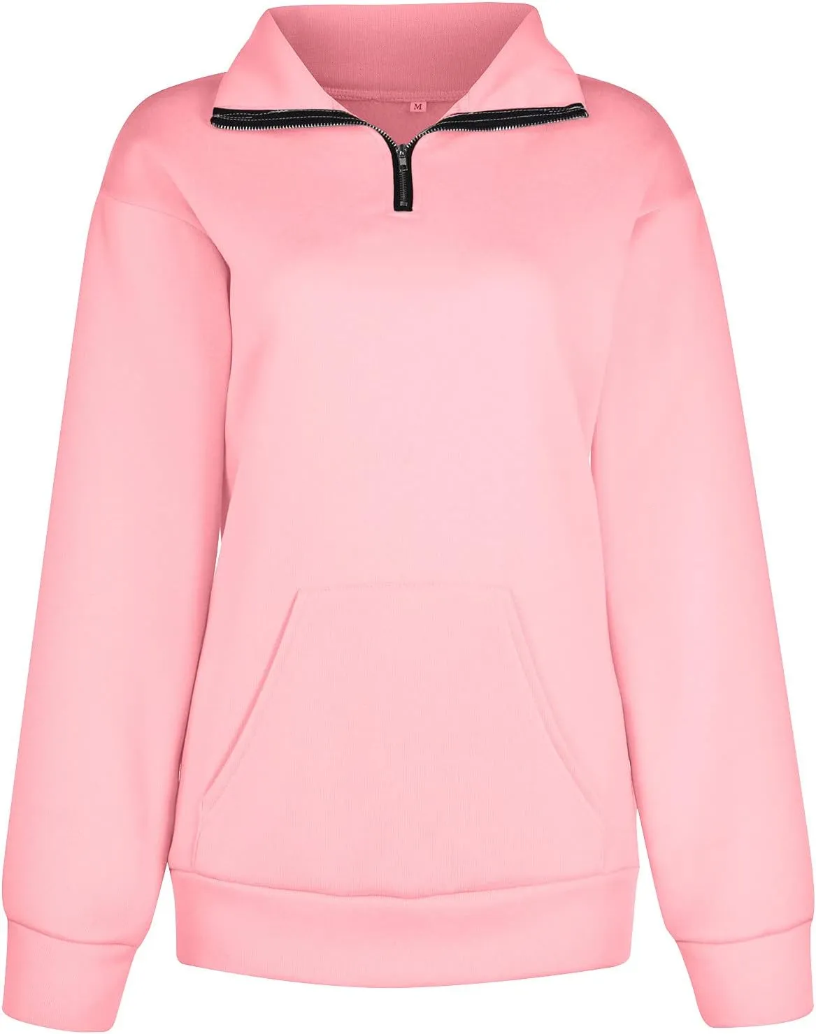 Womens Sweatshirts Quarter Zipper Cropped Hoodies Half Zip Pullover Warm Round Neck 2024 Y2K Fall Outfits