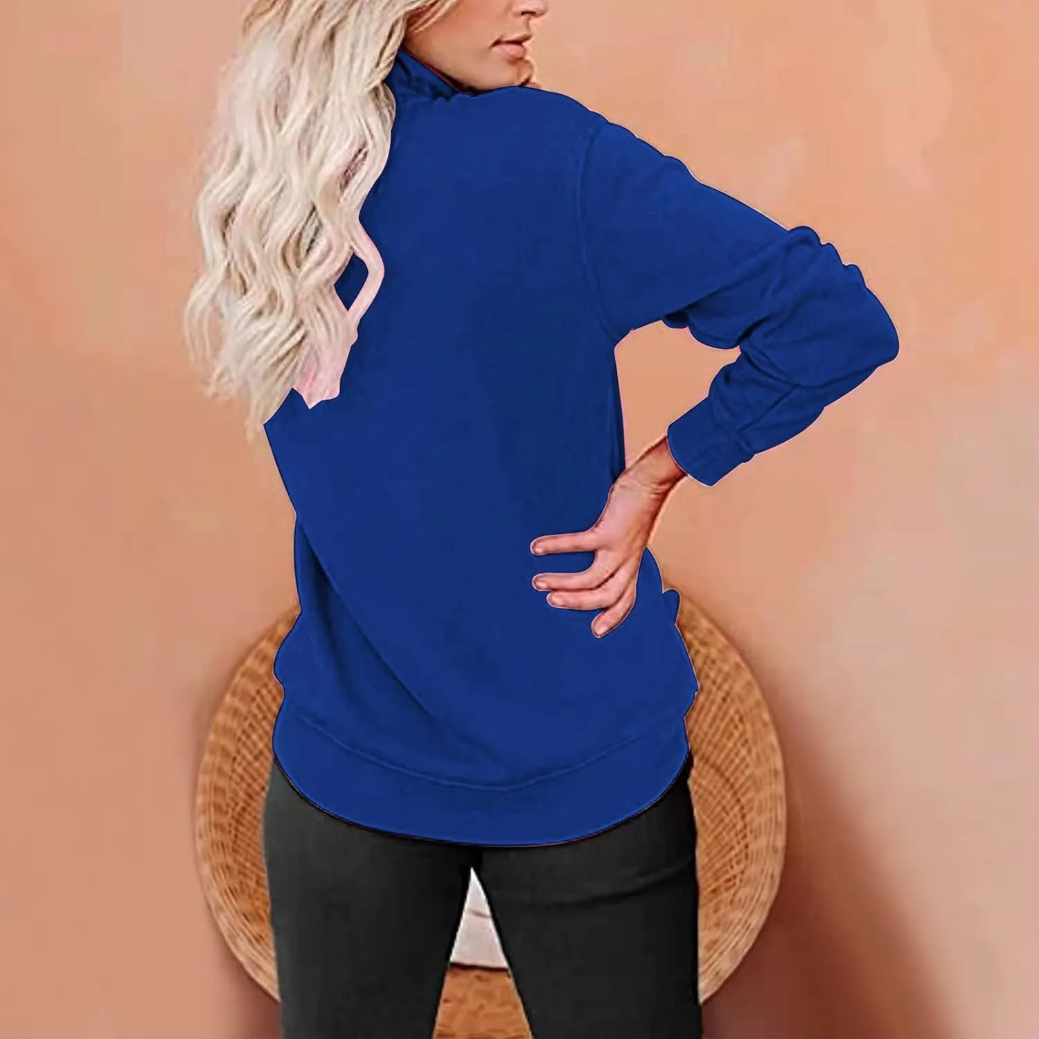 Womens Sweatshirts Quarter Zipper Cropped Hoodies Half Zip Pullover Warm Round Neck 2024 Y2K Fall Outfits