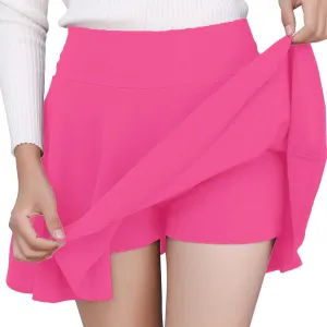 Women's Tennis Skirt with Shorts Underneath High Waist A-Line Mini Skirts Golf Active Sports Skorts