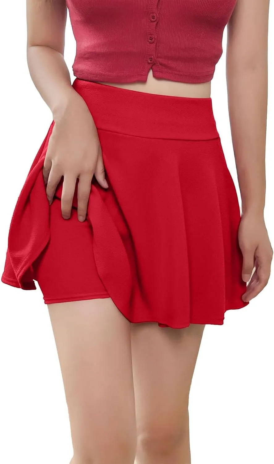 Womens Tennis Skirts with Shorts Pleated Athletic Skorts with Pocket High Waisted Golf Skort for Workout Pickleball