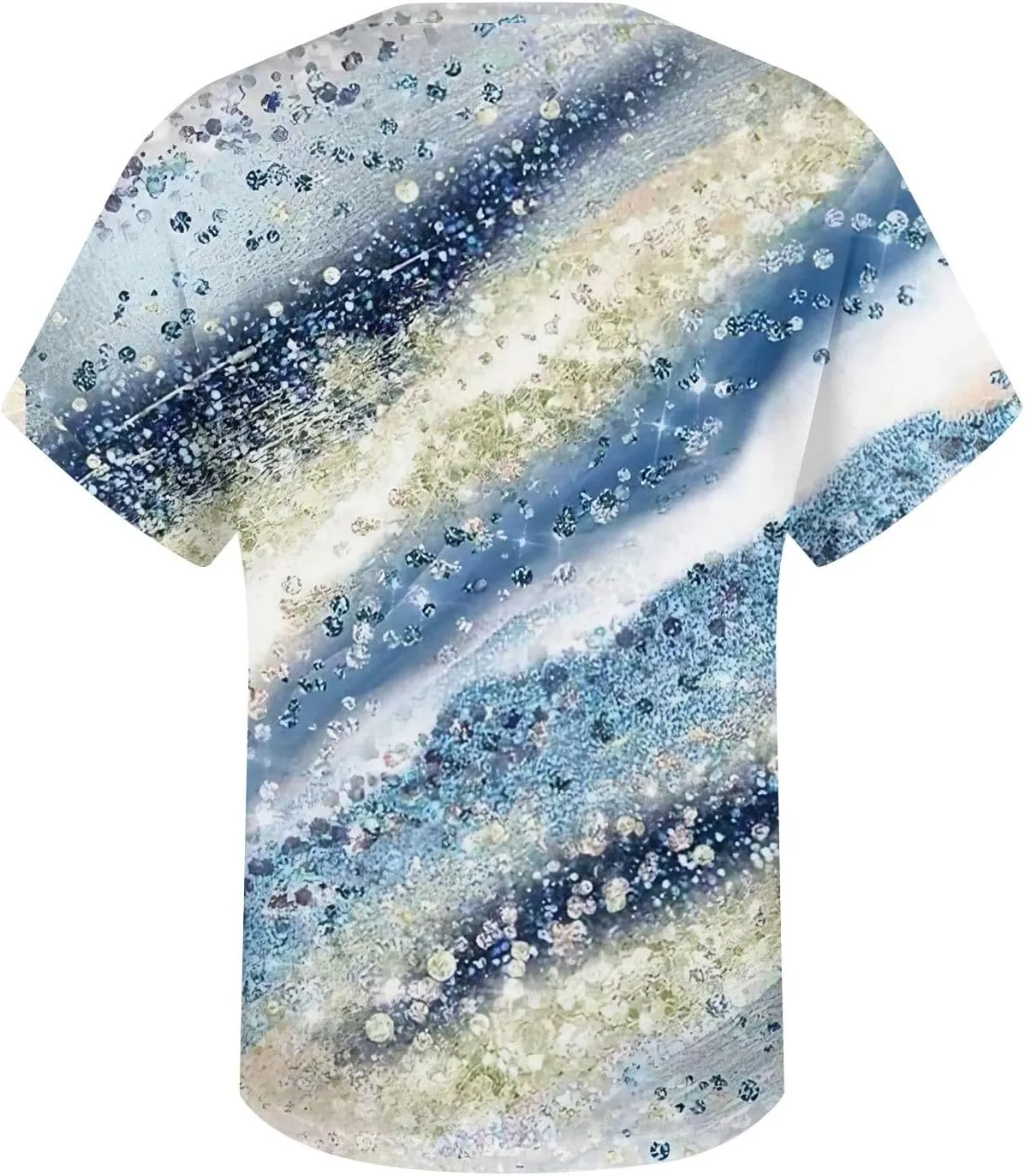 Womens Tops Women's Oversized T Shirts Summer Short Sleeve Loose Fit Casual Crewneck Print Tunic Tops with Pockets