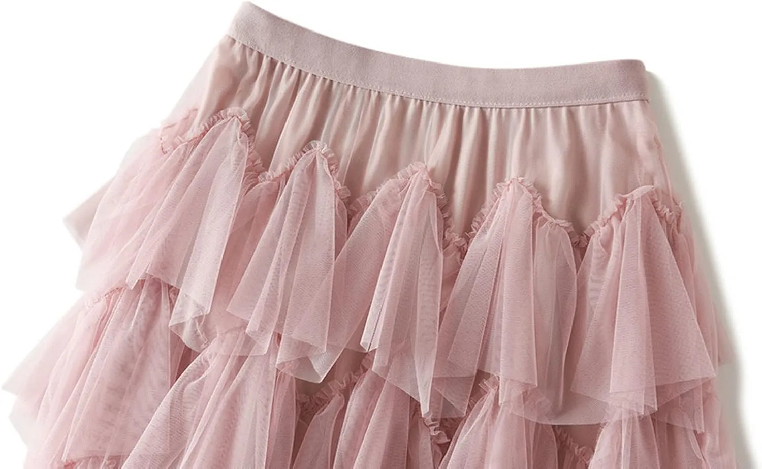 Women's Tulle Tutu Skirts Tiered Skirt Petticoat Elasticated Waist Pleated A Line Ruffles Skirts