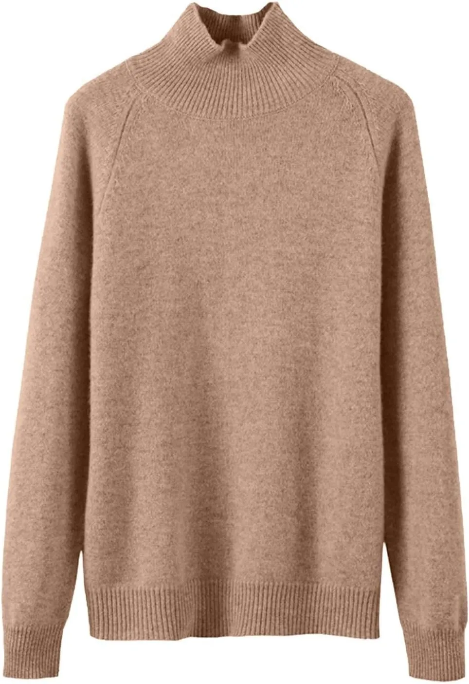 Women's Turtleneck Basic Sweaters 2024 Fall Winter Warm Ribbed Knitted Sweater Fashion Casual Long-Sleeve Jumper Tops