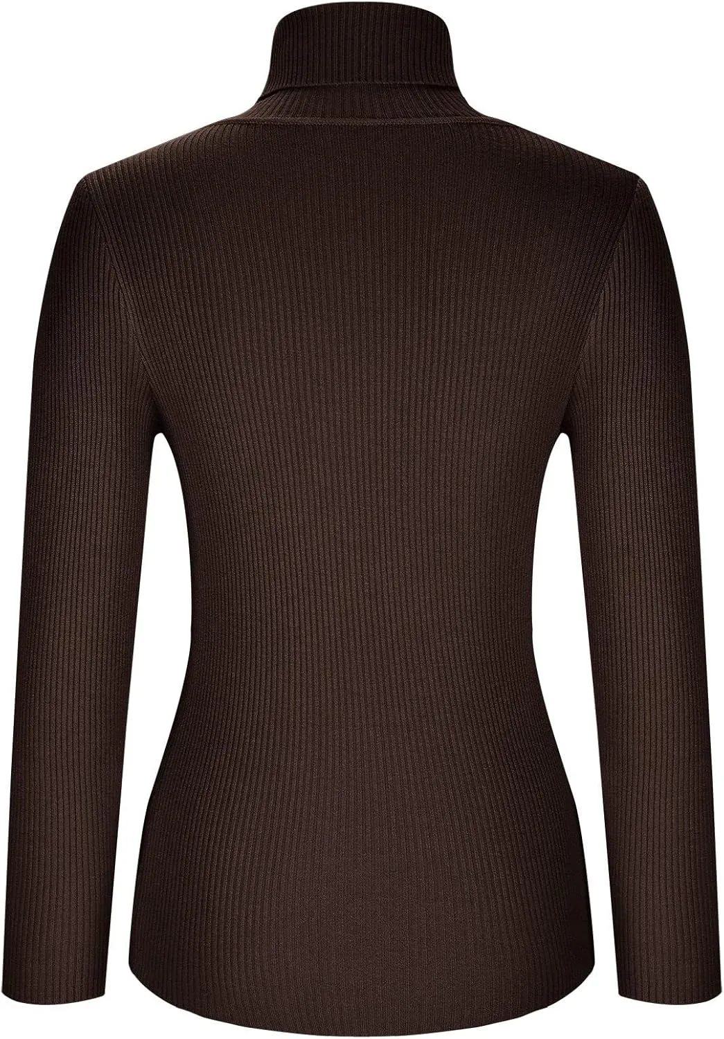 Womens Turtleneck Sweater Long Sleeve Ribbed Knit Sweater Fall Winter Fashion Tops 2024 Casual Trendy Tops Blouse