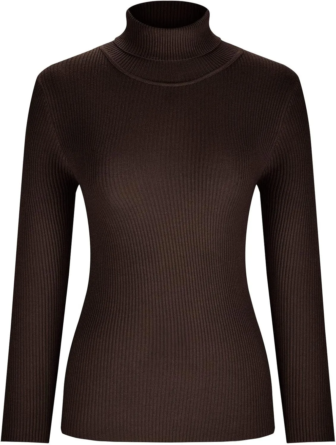 Womens Turtleneck Sweater Long Sleeve Ribbed Knit Sweater Fall Winter Fashion Tops 2024 Casual Trendy Tops Blouse