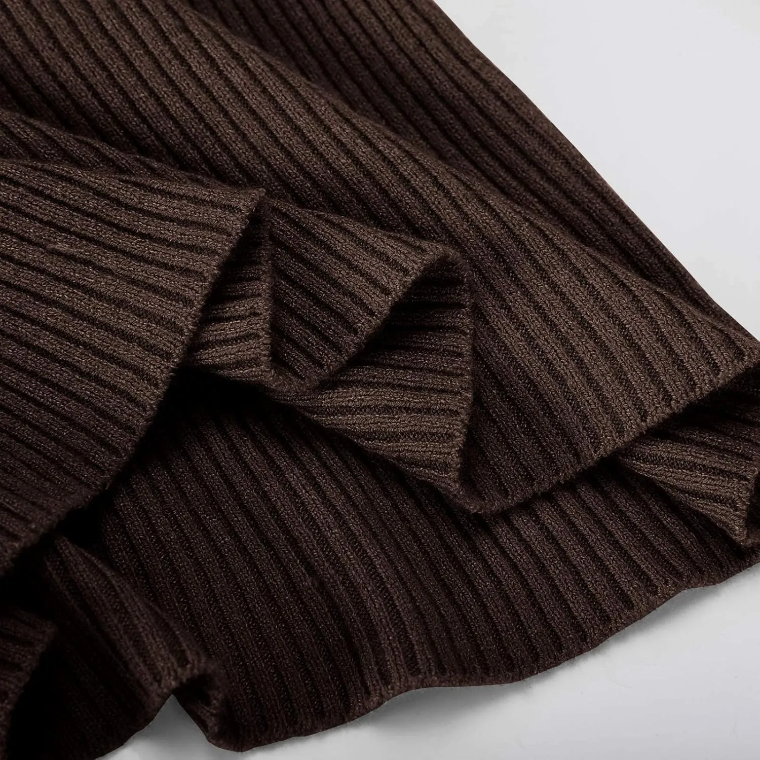 Womens Turtleneck Sweater Long Sleeve Ribbed Knit Sweater Fall Winter Fashion Tops 2024 Casual Trendy Tops Blouse