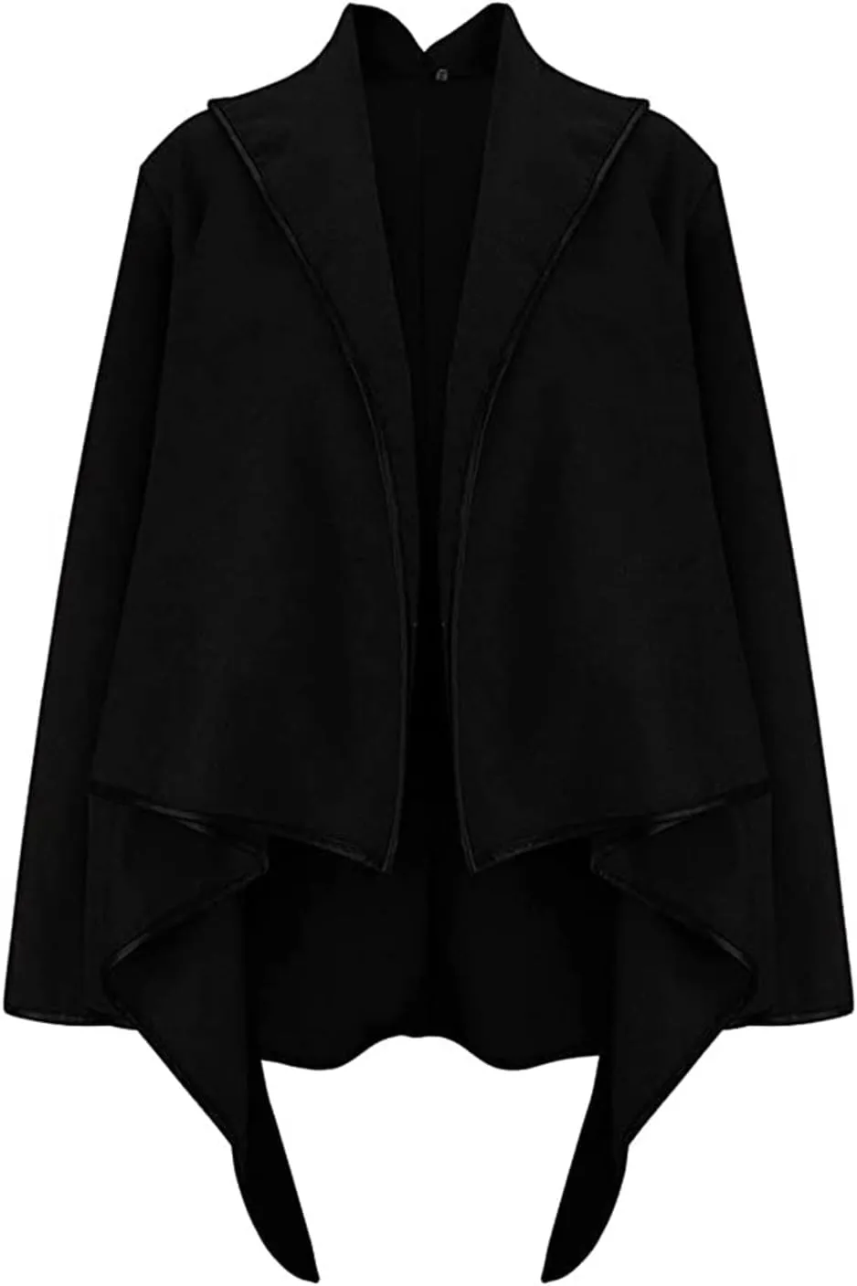 Women's Turtleneck Sweater Vintage Assassin Cardigan Wool Blend Lapel Y2K Jacket Coats Outerwear Irregular Hem