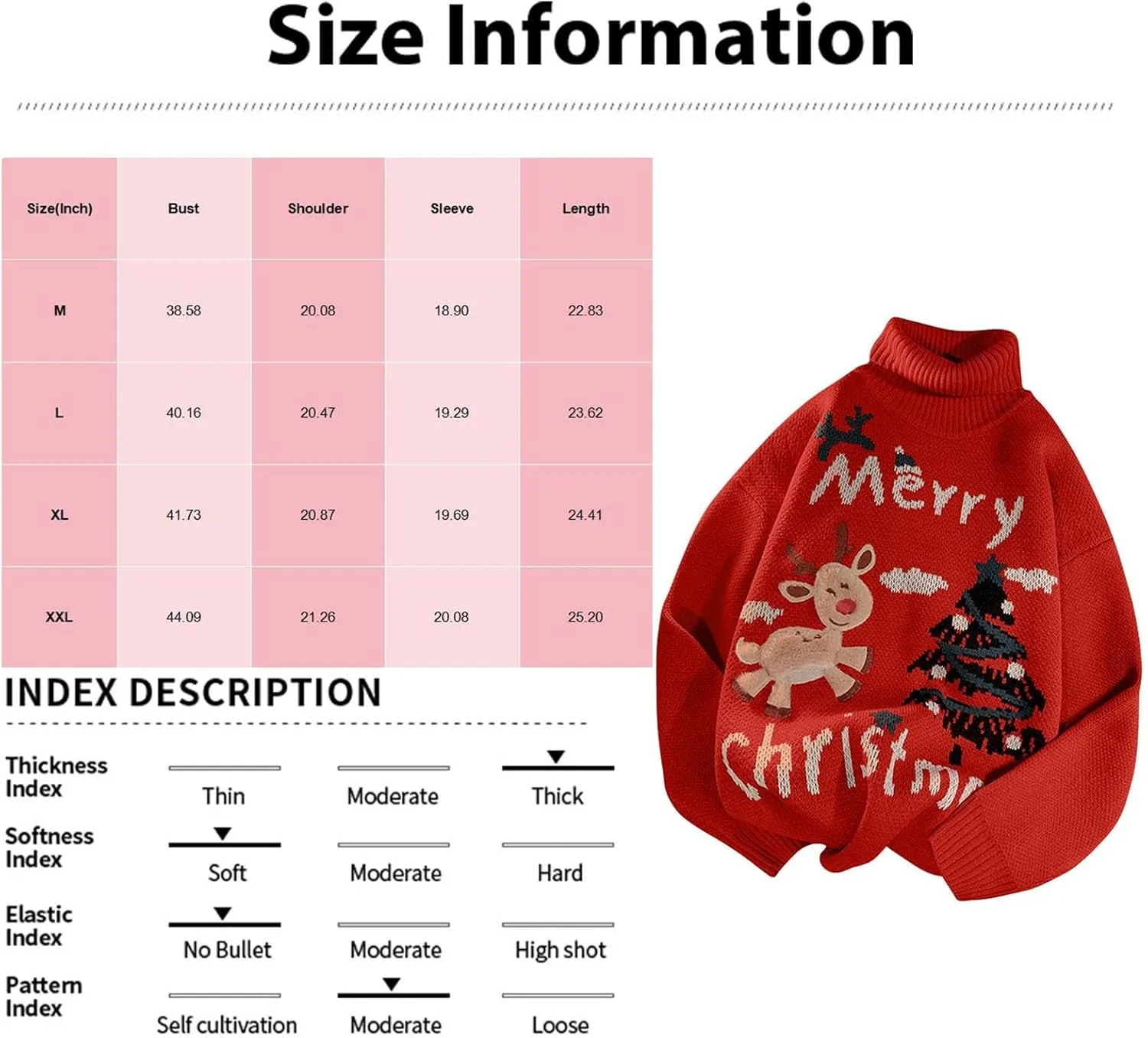 Women's Ugly Christmas Sweater Knitted Tops Cartoon Sweater Embroidered Bear, S-XL