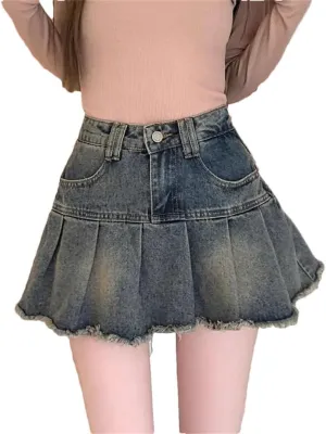 Denim Mini Skirts
