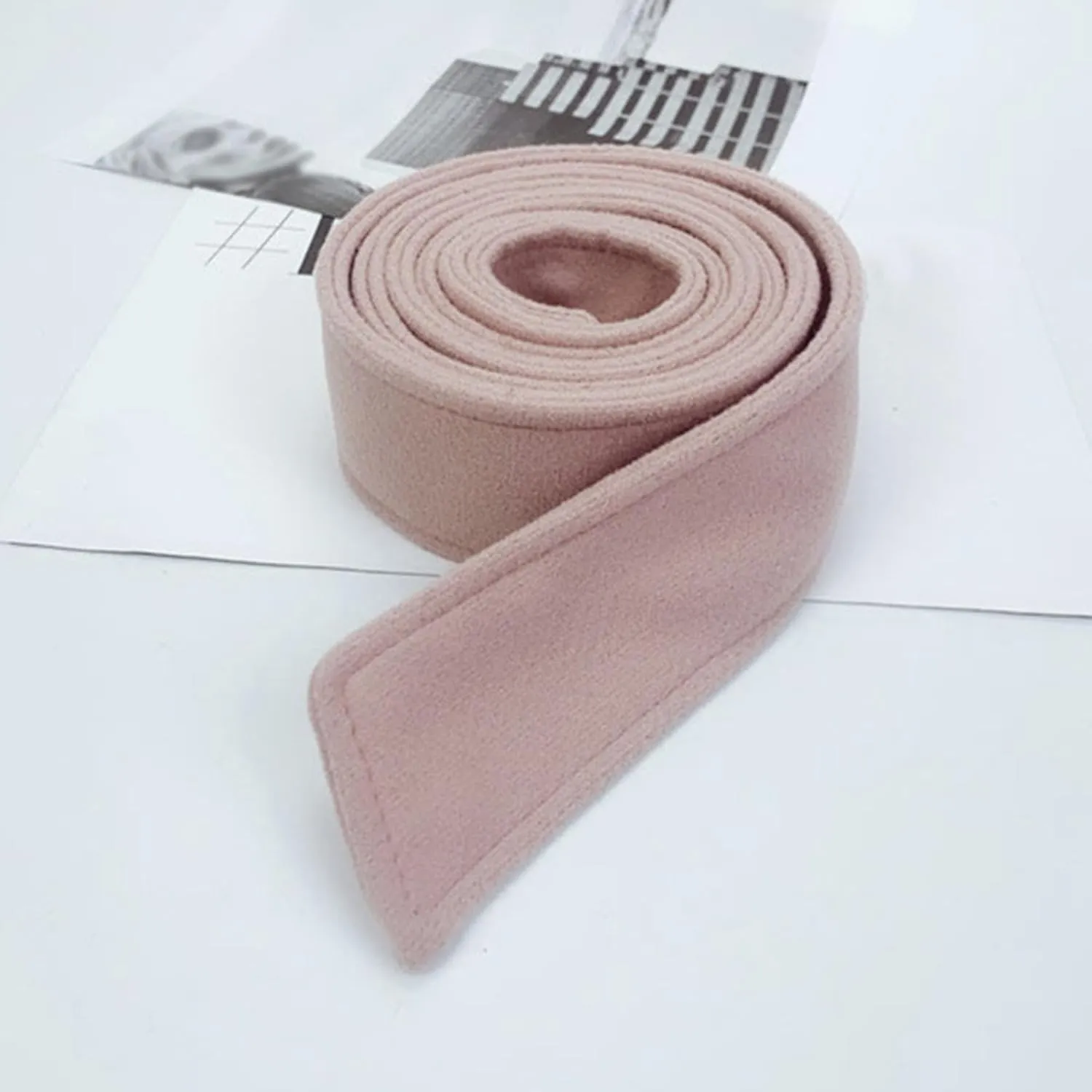 Women's Wool Blend Overcoat Waist Belt for Trench Coat with Bowknot Design