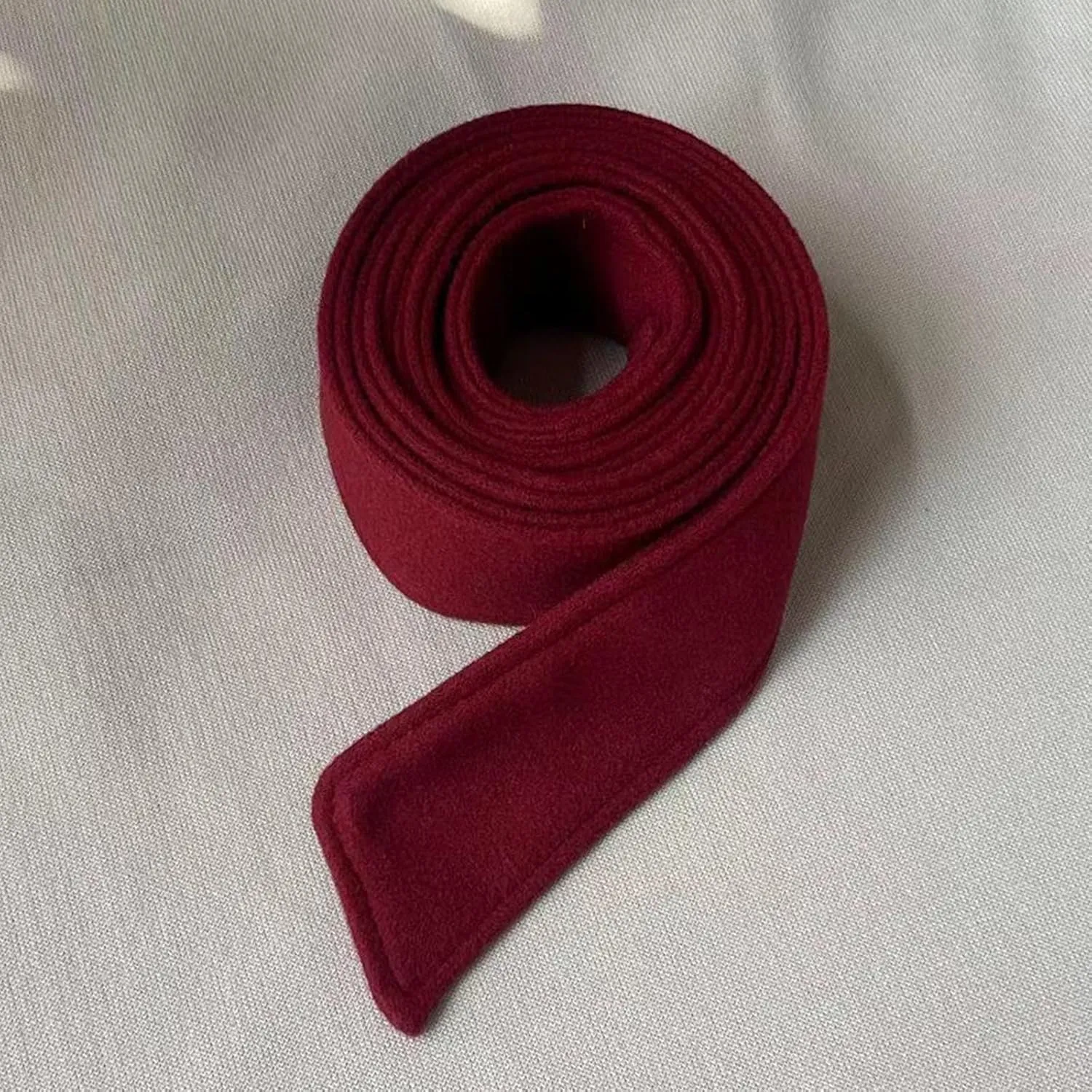 Women's Wool Blend Overcoat Waist Belt for Trench Coat with Bowknot Design