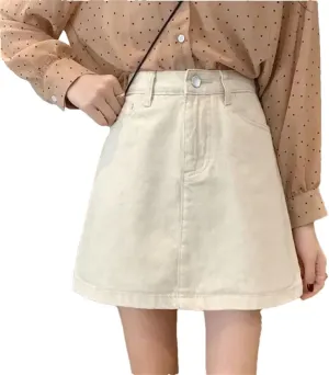 Women's Y2K Washed Vintage High Waist Denim Mini Skirts Tight Bag Hip Wrap Denim Skirts
