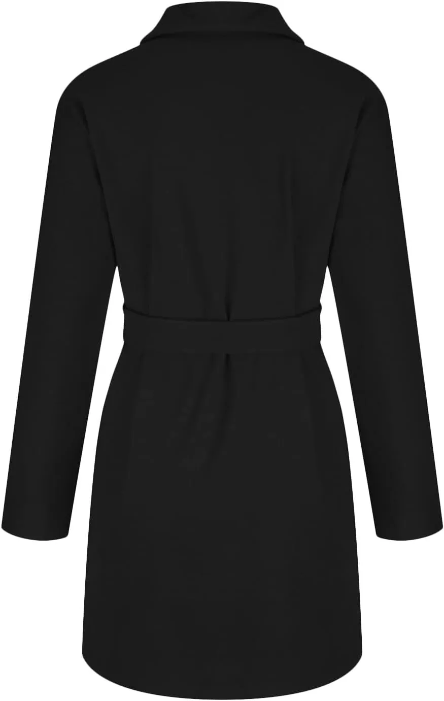 Wool Blend Coats for Women Winter Jackets Warm Peacoat Single Breasted Overcoats Long Trench Coat