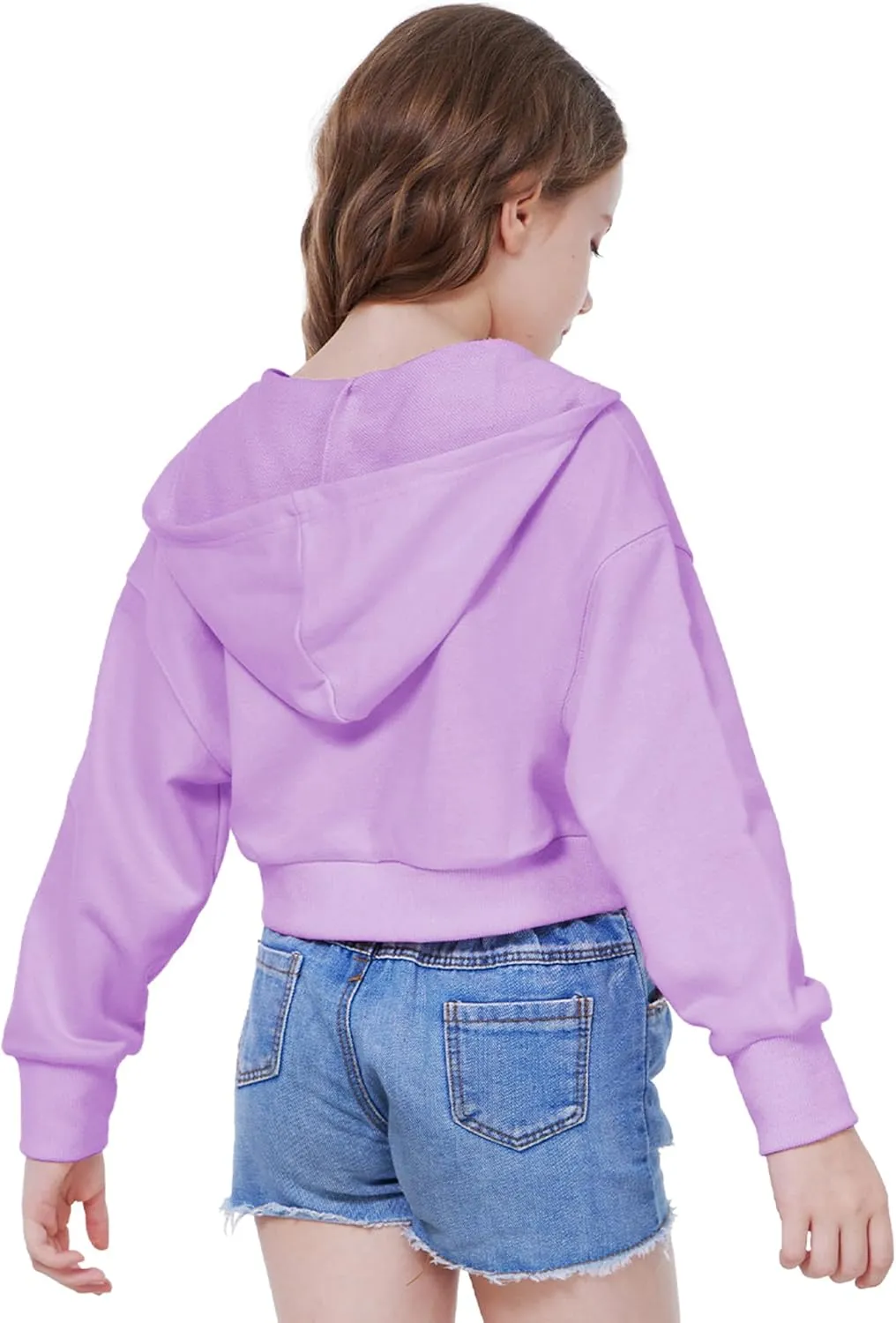 WULFUL Girls Casual Zipper up Sweatshirts Crop Jackets for Teens