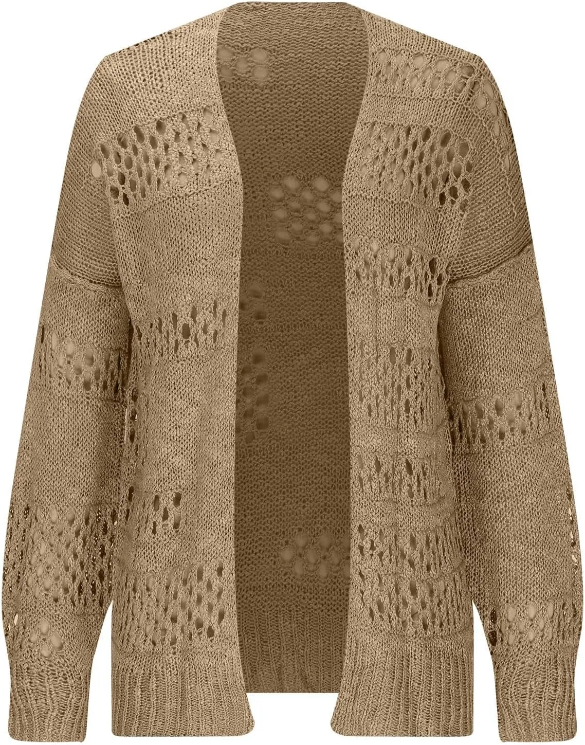 Xiaojmake Lightweight Fall Knit Cardigan Sweaters for Women Netted Crochet Cardigans Sweaters Open Front Outwear Oversized