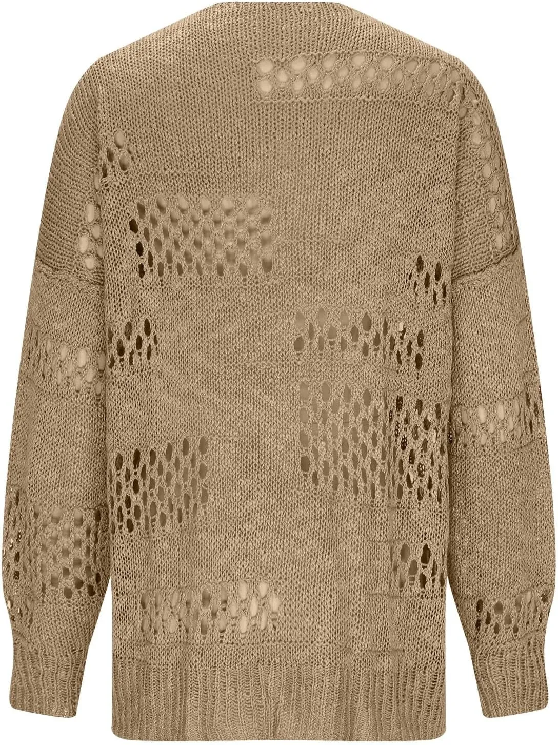 Xiaojmake Lightweight Fall Knit Cardigan Sweaters for Women Netted Crochet Cardigans Sweaters Open Front Outwear Oversized