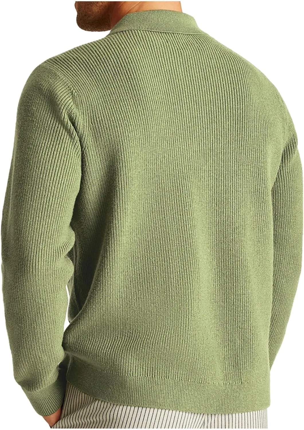 Xiaojmake Men's Shawl Collar Cardigan Sweater Loose Fit Cable Knit Button Down Wool Blend Sweater Winter Chunky Sweater