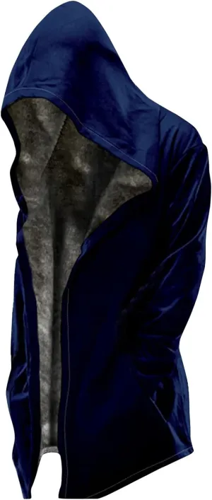 XIAXOGOOL Hoodies for Men Big Tall Heavyweight Fleece Sherpa Lined Sweatshirt Full Zip Hooded Jacket 2023 Winter Thick Coat