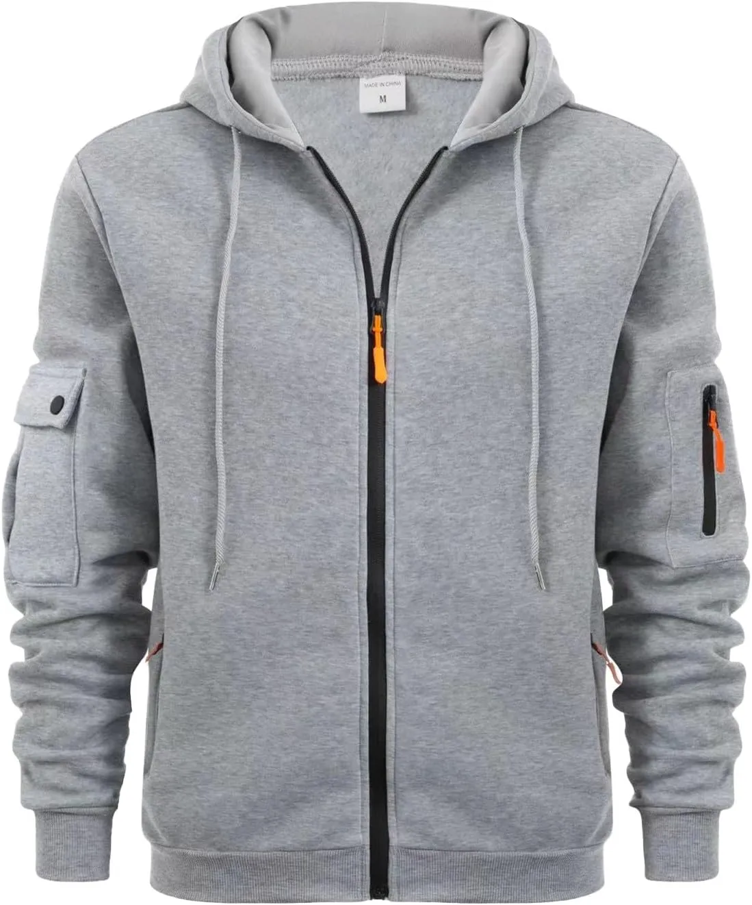 XIAXOGOOL Men's Lightweight Full-Zip Hoodie Casual Hoodies with Zip Pockets Long Sleeve Sweatshirt Sports Hooded Jacket