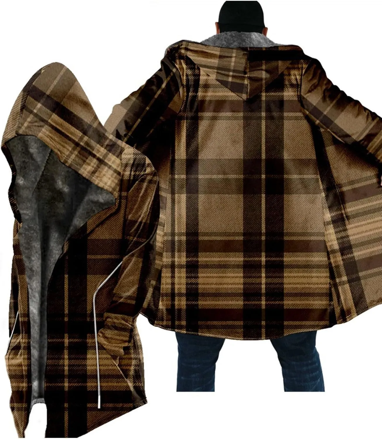 XIAXOGOOL Wearable Oversized Tie Dye Blanket Hoodie With Zip For Women Men Fuzzy Plush Warm Sherpa Comfy Blanket Sweatshirt