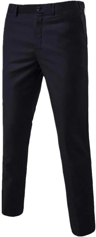XUETON Mens Slim Fit 3 Piece Suits Casual Formal One Button Blazer Slim Fit Dress Business Wedding Party Jacket Vest Pants