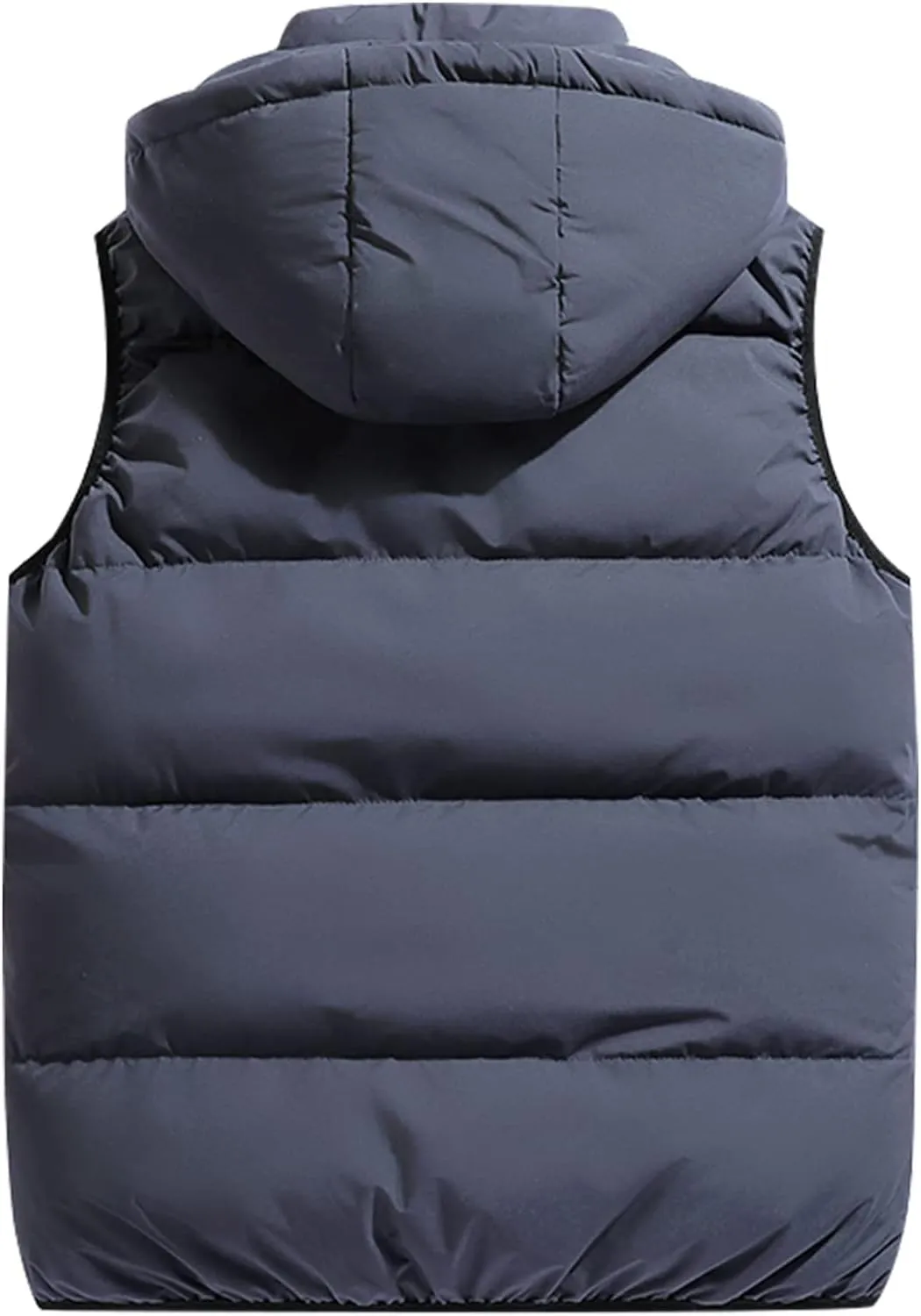 Ymosrh Men's Down Winter Coat Puffer Alternative Vest Jacket Lightweight Hooded Windproof Coat Jackets, S-2XL