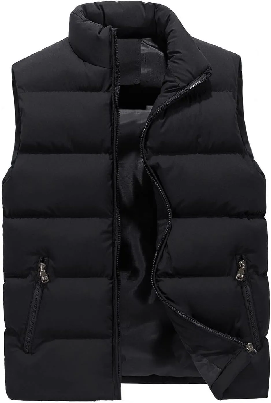 Ymosrh Men's Puffer Jacket Down Alternative Vest Jacket Warm Thicken Winter Coat Outwear Jacket, S-5XL