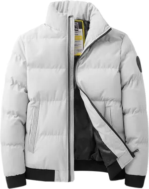 Ymosrh Men's Puffer Jackets Down Packable Jacket Lightweight Water-Resistant Insulated Jacket & Coats, XXL-7XL