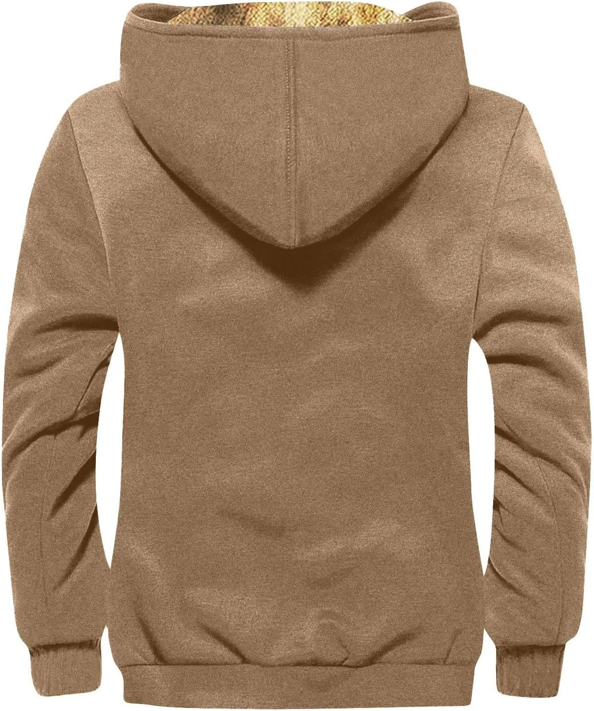 Zipper Hoodies for Men American Flag Print Sherpa Lined Flannel Hoodie Warm Cotton Fleece Jacket Fall Fashion Coat