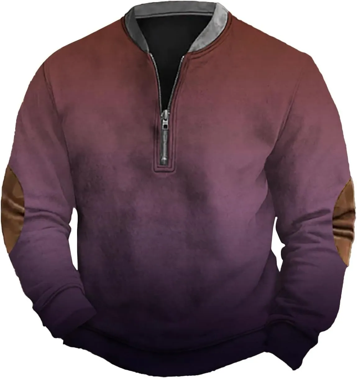 Zipper Hoodies For Men Loose 3D Printed Zipper Gradient Long Sleeve Sweatshirt Lightweight Jacket Men Mens Gym