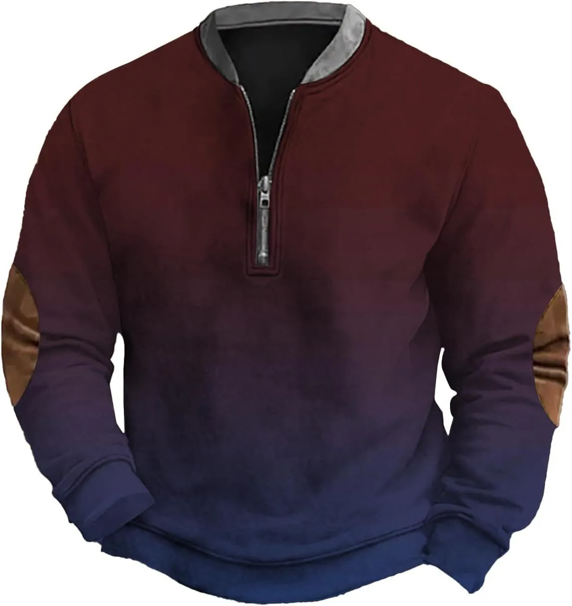 Zipper Hoodies For Men Loose 3D Printed Zipper Gradient Long Sleeve Sweatshirt Lightweight Jacket Men Mens Gym