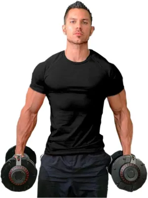 ZUEVI Men's Workout Shirts Slim Fit Athletic Bodybuilding T-Shirts Short Sleeve Tees