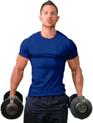ZUEVI Men's Workout Shirts Slim Fit Athletic Bodybuilding T-Shirts Short Sleeve Tees